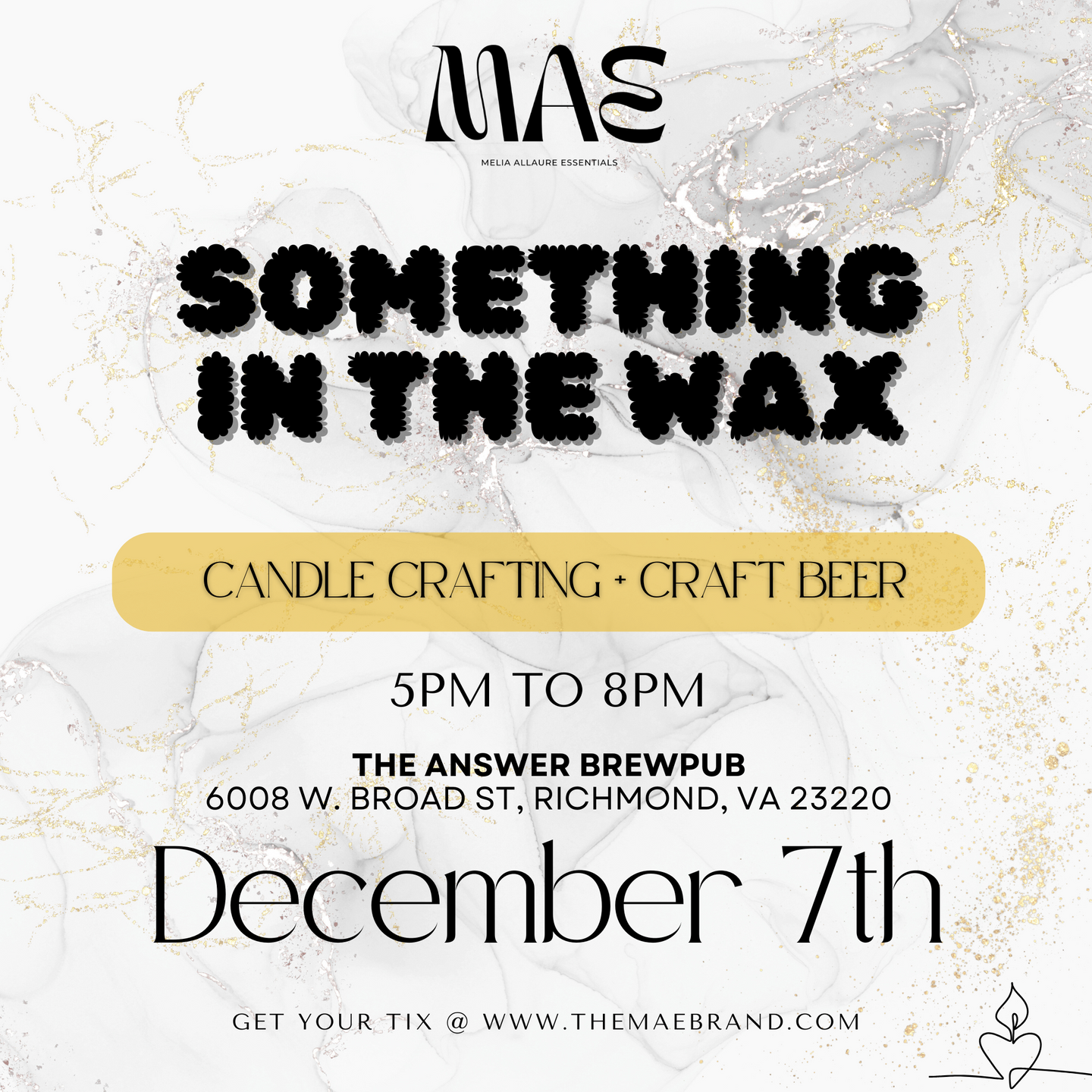 Something in the Wax Candle-Making Class @The Answer Brewpub