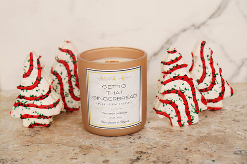 Get That GingerBread candle scented with ginger clove and nutmeg 