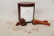 Load image into Gallery viewer, More Naughty Than Nice candle scented with apple cinnamon and spice
